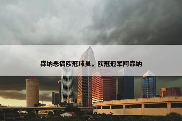 森纳恶搞欧冠球员，欧冠冠军阿森纳