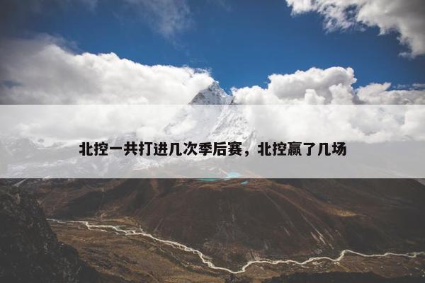 北控一共打进几次季后赛，北控赢了几场