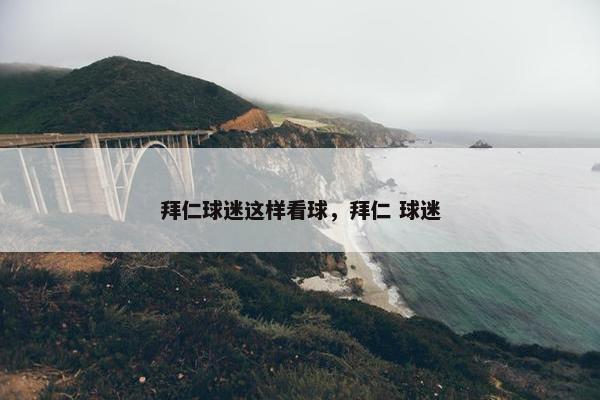拜仁球迷这样看球，拜仁 球迷