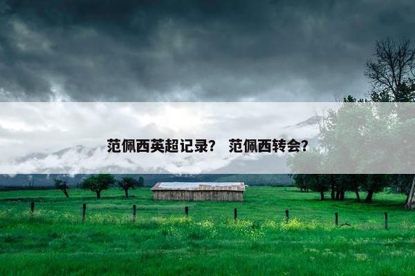 范佩西英超记录？ 范佩西转会？