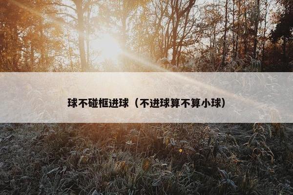 球不碰框进球（不进球算不算小球）