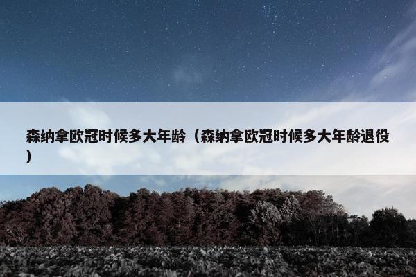 森纳拿欧冠时候多大年龄（森纳拿欧冠时候多大年龄退役）