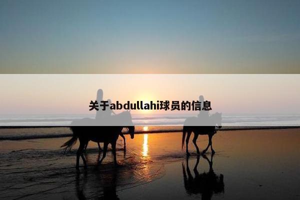 关于abdullahi球员的信息