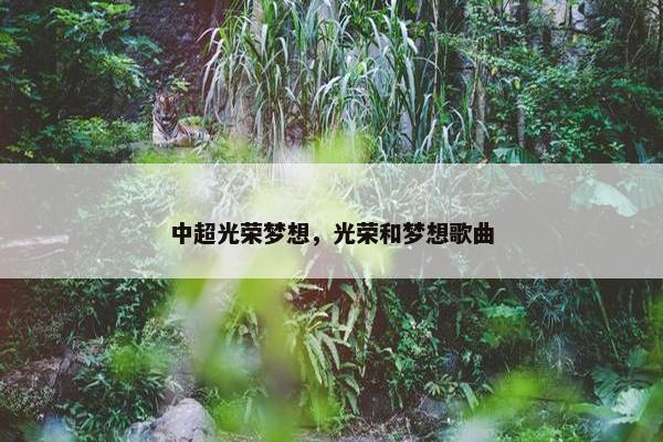 中超光荣梦想，光荣和梦想歌曲