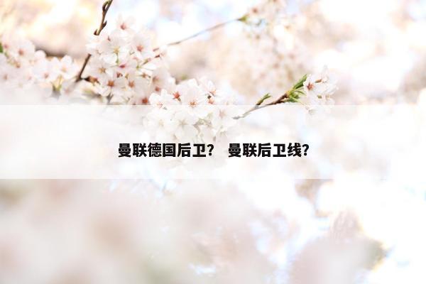 曼联德国后卫？ 曼联后卫线？