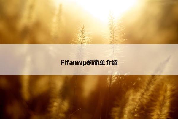 Fifamvp的简单介绍