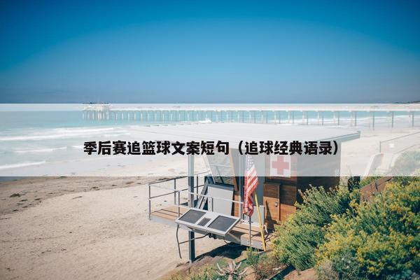 季后赛追篮球文案短句（追球经典语录）