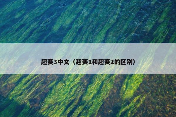 超赛3中文（超赛1和超赛2的区别）