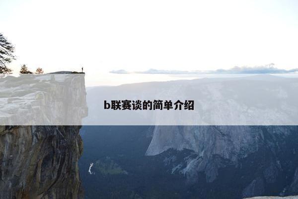 b联赛谈的简单介绍