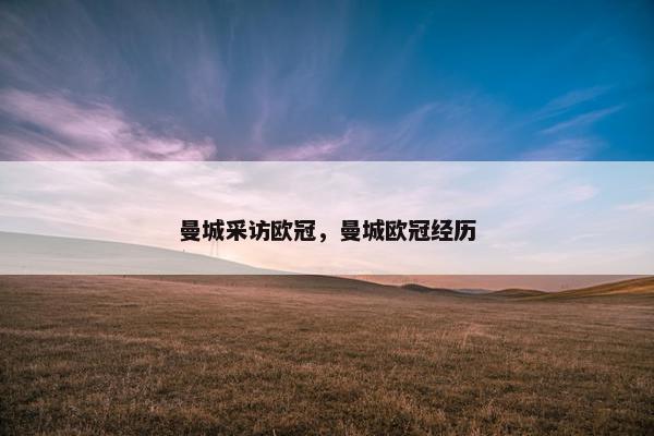曼城采访欧冠，曼城欧冠经历