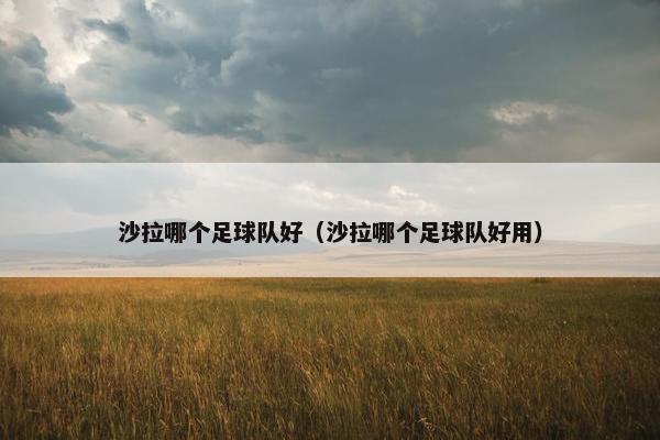 沙拉哪个足球队好（沙拉哪个足球队好用）