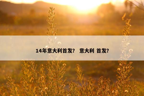 14年意大利首发？ 意大利 首发？