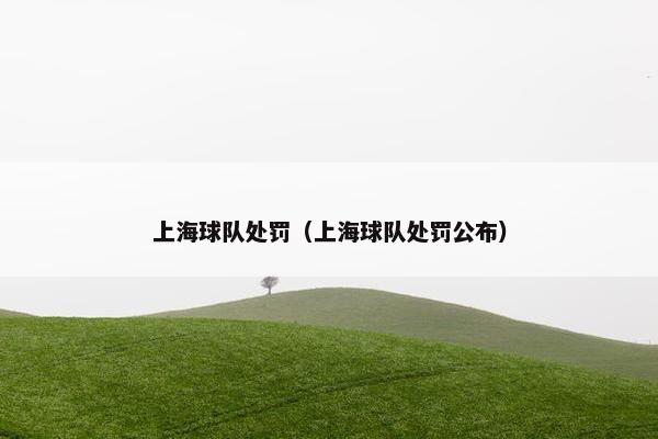 上海球队处罚（上海球队处罚公布）