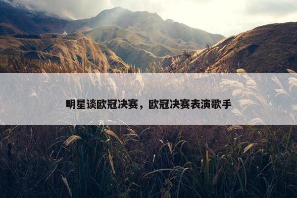 明星谈欧冠决赛，欧冠决赛表演歌手