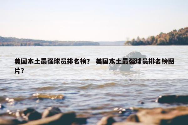 美国本土最强球员排名榜？ 美国本土最强球员排名榜图片？