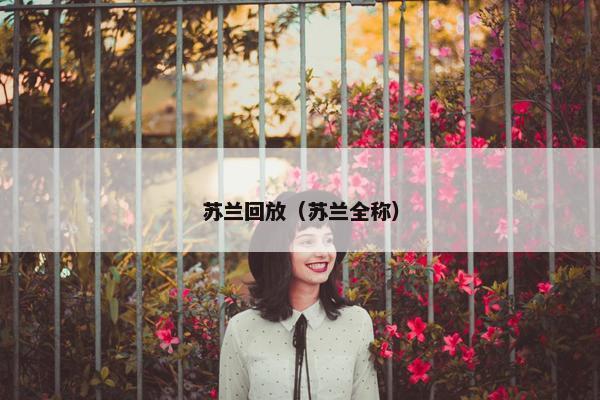 苏兰回放（苏兰全称）