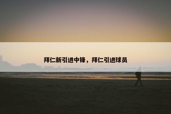 拜仁新引进中锋，拜仁引进球员