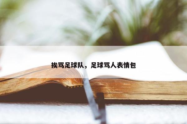 挨骂足球队，足球骂人表情包
