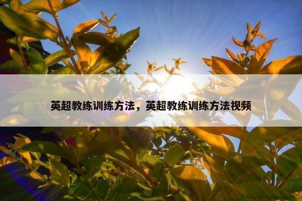 英超教练训练方法，英超教练训练方法视频
