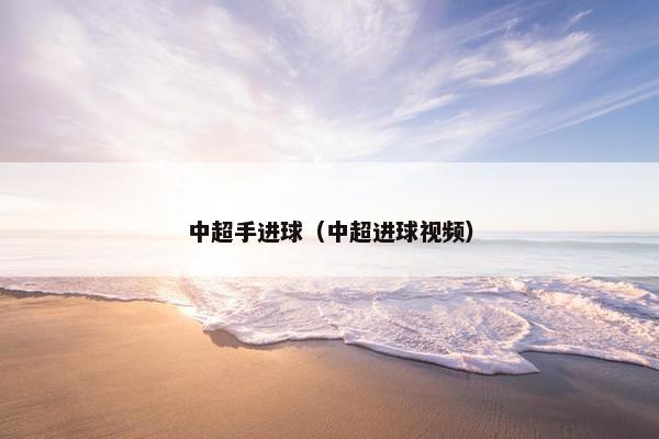 中超手进球（中超进球视频）