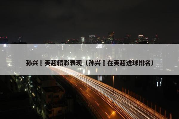 孙兴慜英超精彩表现（孙兴慜在英超进球排名）