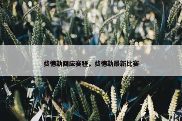 费德勒回应赛程，费德勒最新比赛