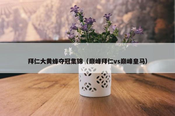拜仁大黄蜂夺冠集锦（巅峰拜仁vs巅峰皇马）
