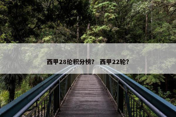 西甲28伦积分榜？ 西甲22轮？