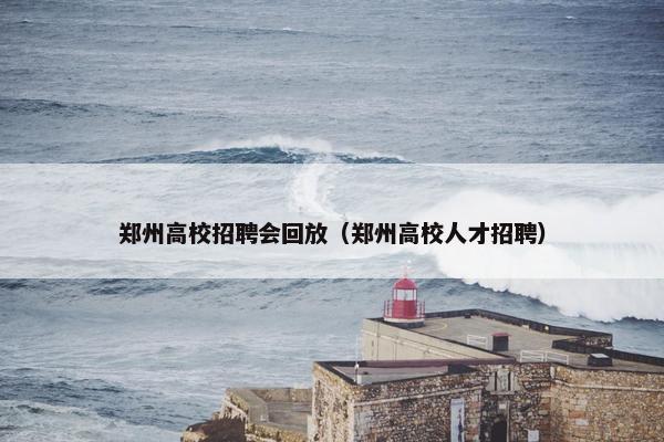 郑州高校招聘会回放（郑州高校人才招聘）