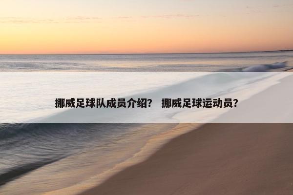 挪威足球队成员介绍？ 挪威足球运动员？