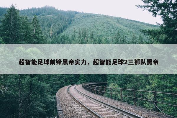 超智能足球前锋黑帝实力，超智能足球2三狮队黑帝