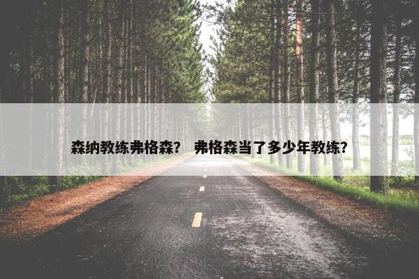 森纳教练弗格森？ 弗格森当了多少年教练？