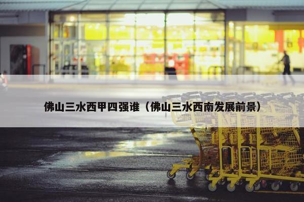 佛山三水西甲四强谁（佛山三水西南发展前景）