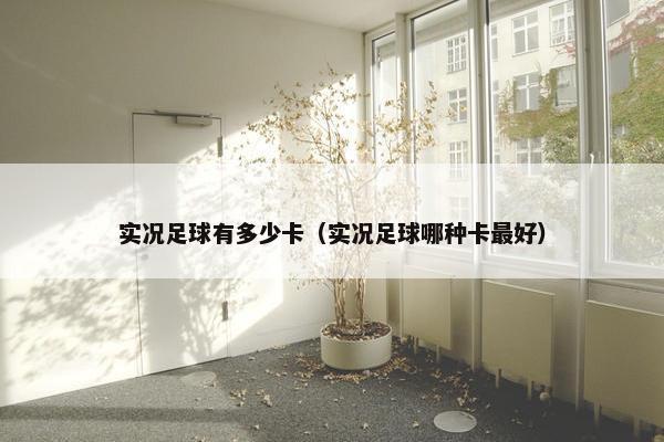 实况足球有多少卡（实况足球哪种卡最好）