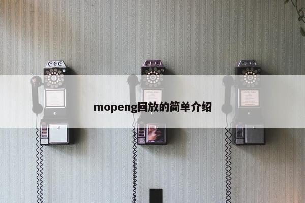 mopeng回放的简单介绍