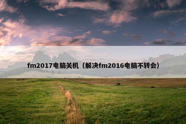 fm2017电脑关机（解决fm2016电脑不转会）