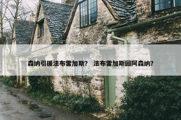 森纳引援法布雷加斯？ 法布雷加斯回阿森纳？
