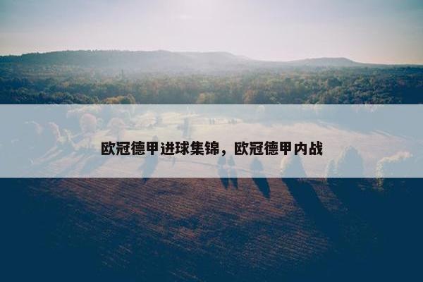 欧冠德甲进球集锦，欧冠德甲内战