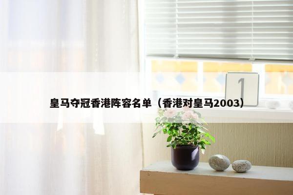 皇马夺冠香港阵容名单（香港对皇马2003）