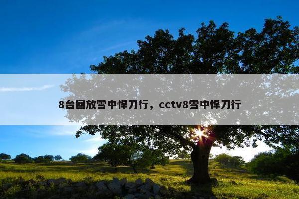 8台回放雪中悍刀行，cctv8雪中悍刀行