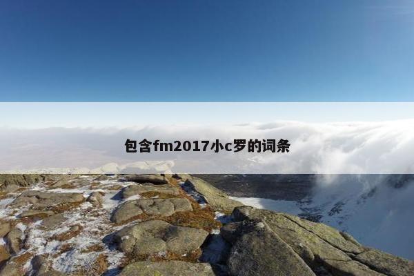 包含fm2017小c罗的词条