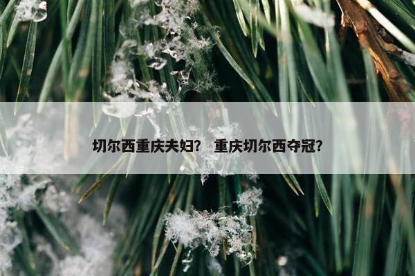切尔西重庆夫妇？ 重庆切尔西夺冠？