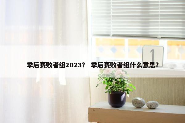 季后赛败者组2023？ 季后赛败者组什么意思？