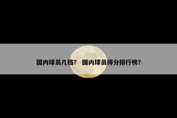 国内球员几档？ 国内球员得分排行榜？