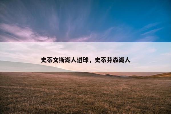 史蒂文斯湖人进球，史蒂芬森湖人
