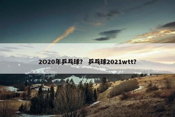 2O20年乒乓球？ 乒乓球2021wtt？