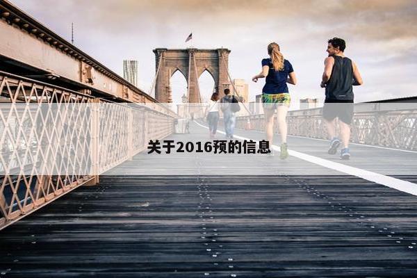 关于2016预的信息