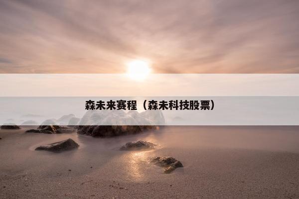 森未来赛程（森未科技股票）