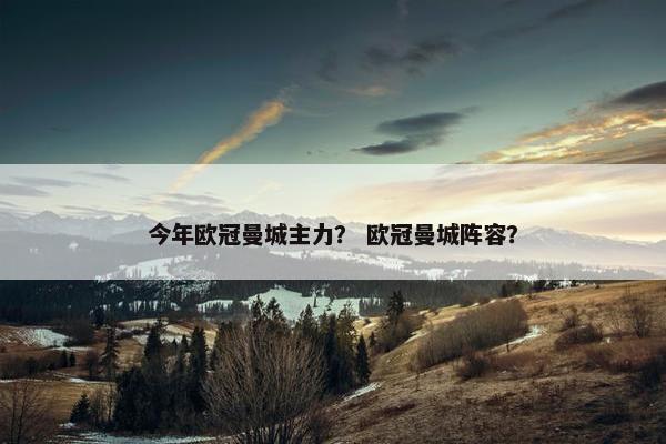今年欧冠曼城主力？ 欧冠曼城阵容？