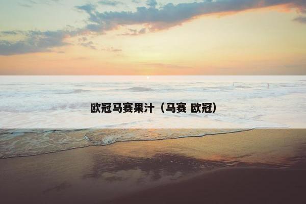 欧冠马赛果汁（马赛 欧冠）